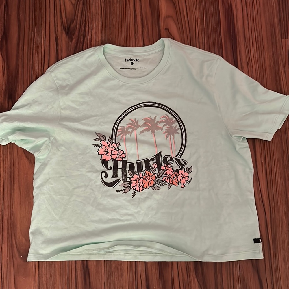 teal hurley cropped t shirt